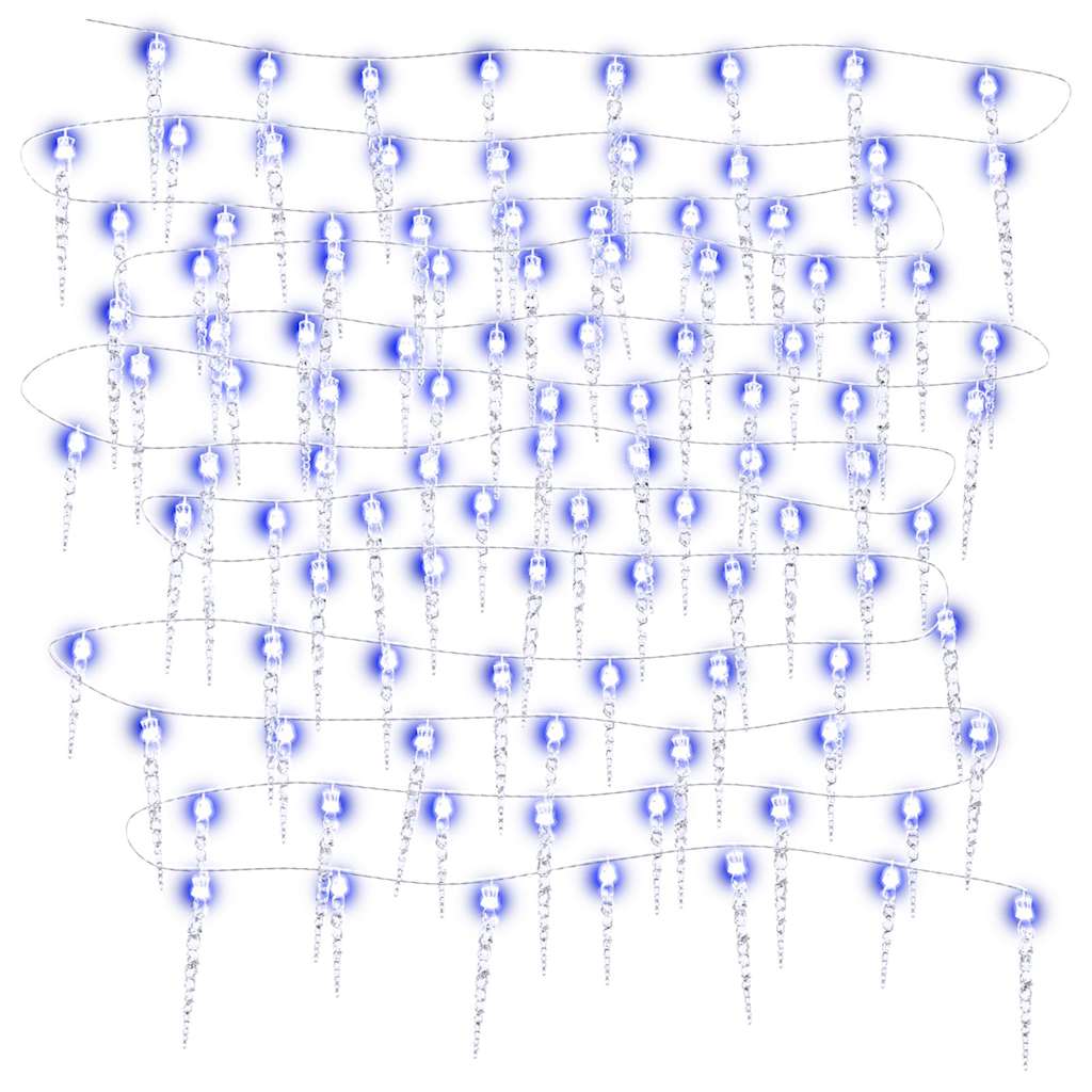 Guirlande lumineuse à glaçons Noël 200 LED bleu acrylique PVC - XIOS