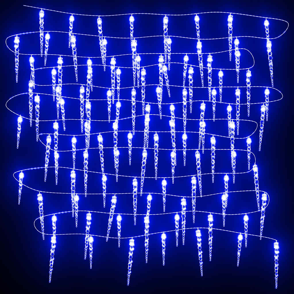 Guirlande lumineuse à glaçons Noël 200 LED bleu acrylique PVC - XIOS