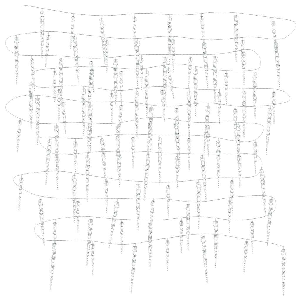 Guirlande lumineuse à glaçons Noël 200 LED bleu acrylique PVC - XIOS