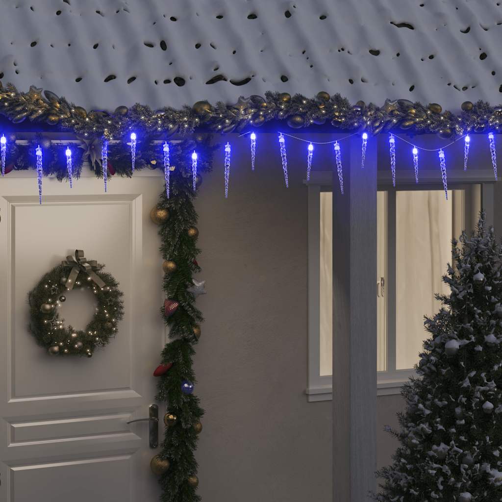 Guirlande lumineuse à glaçons Noël 200 LED bleu acrylique PVC - XIOS