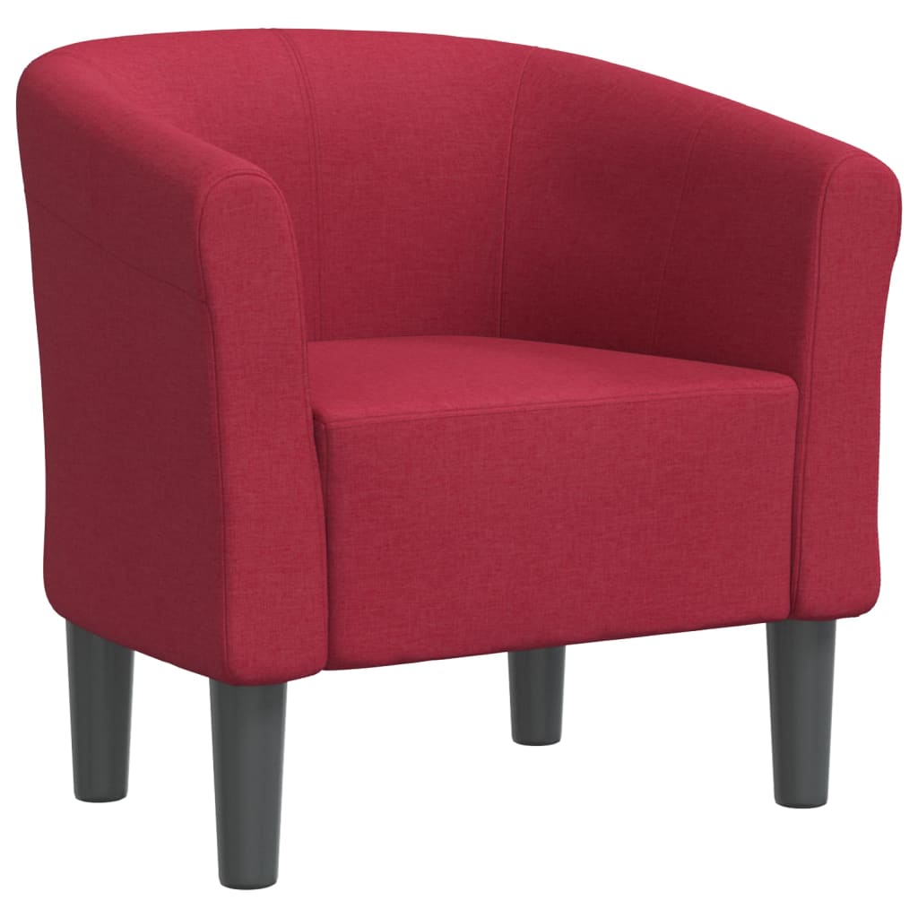 Chaise cabriolet rouge bordeaux tissu - XIOS