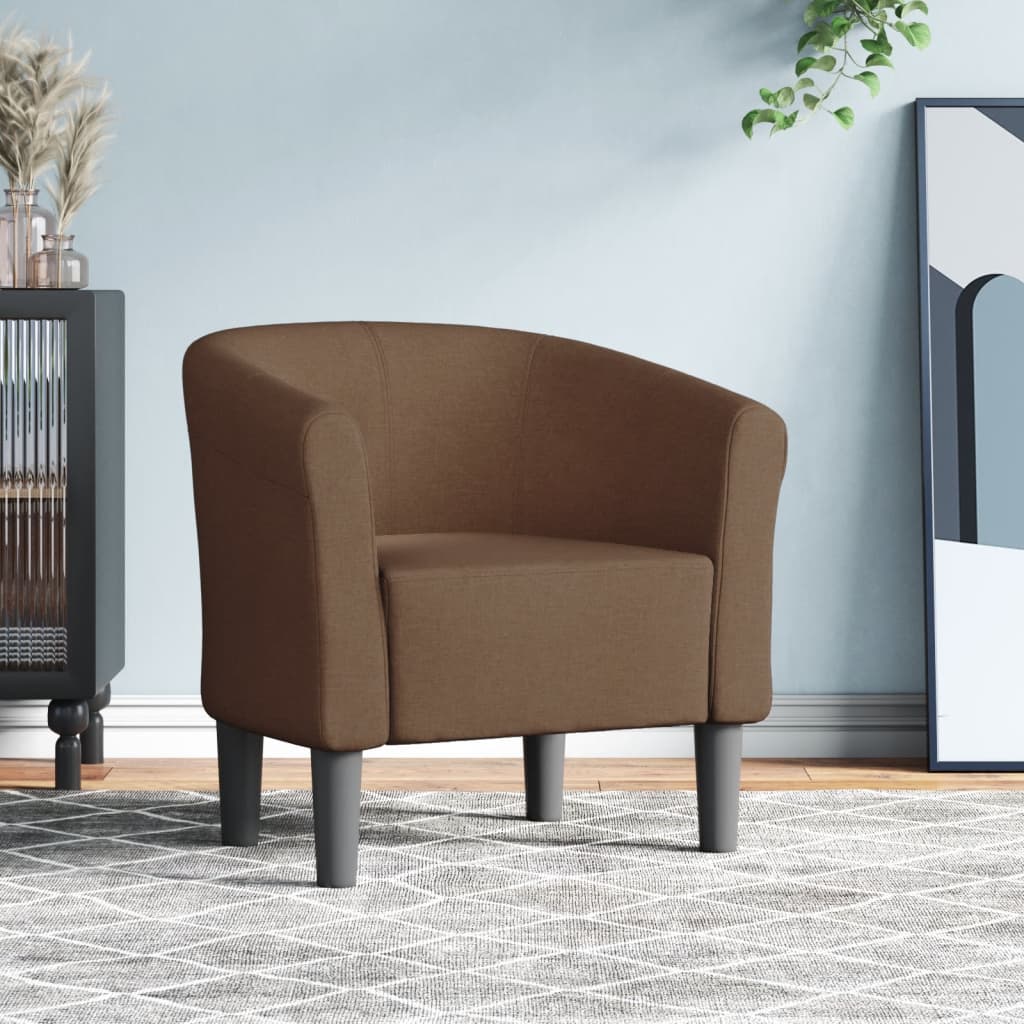 Chaise cabriolet marron tissu - XIOS