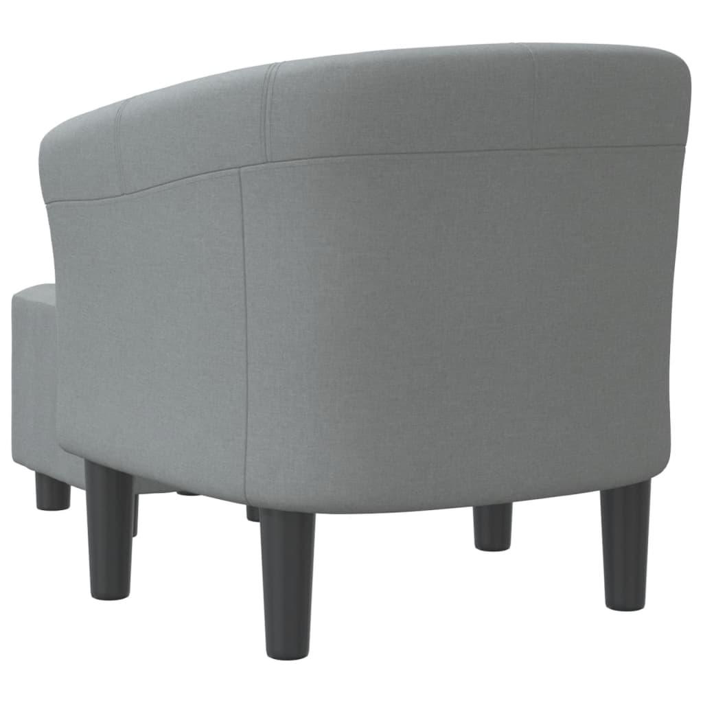 Chaise cabriolet avec repose-pied gris clair tissu - XIOS