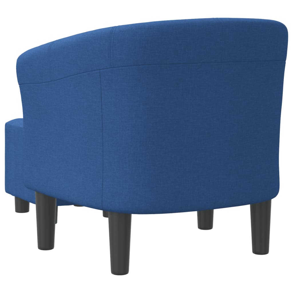 Chaise cabriolet avec repose-pied bleu tissu - XIOS