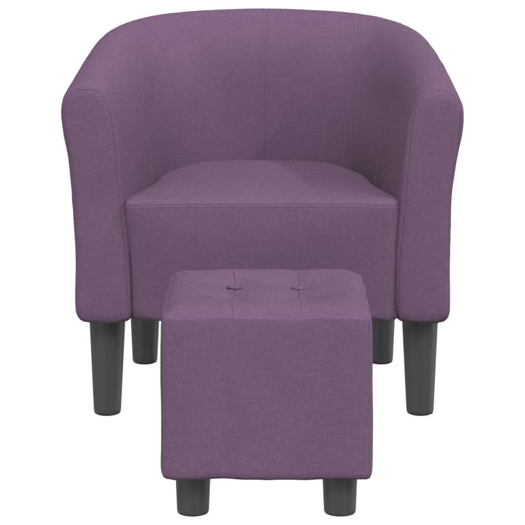 Chaise cabriolet avec repose-pied violet tissu - XIOS