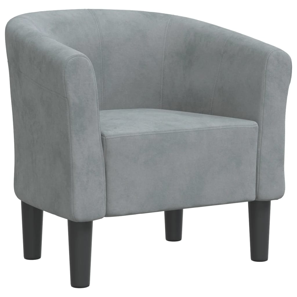 Chaise cabriolet gris foncé velours - XIOS