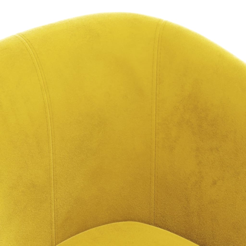 Chaise cabriolet jaune velours