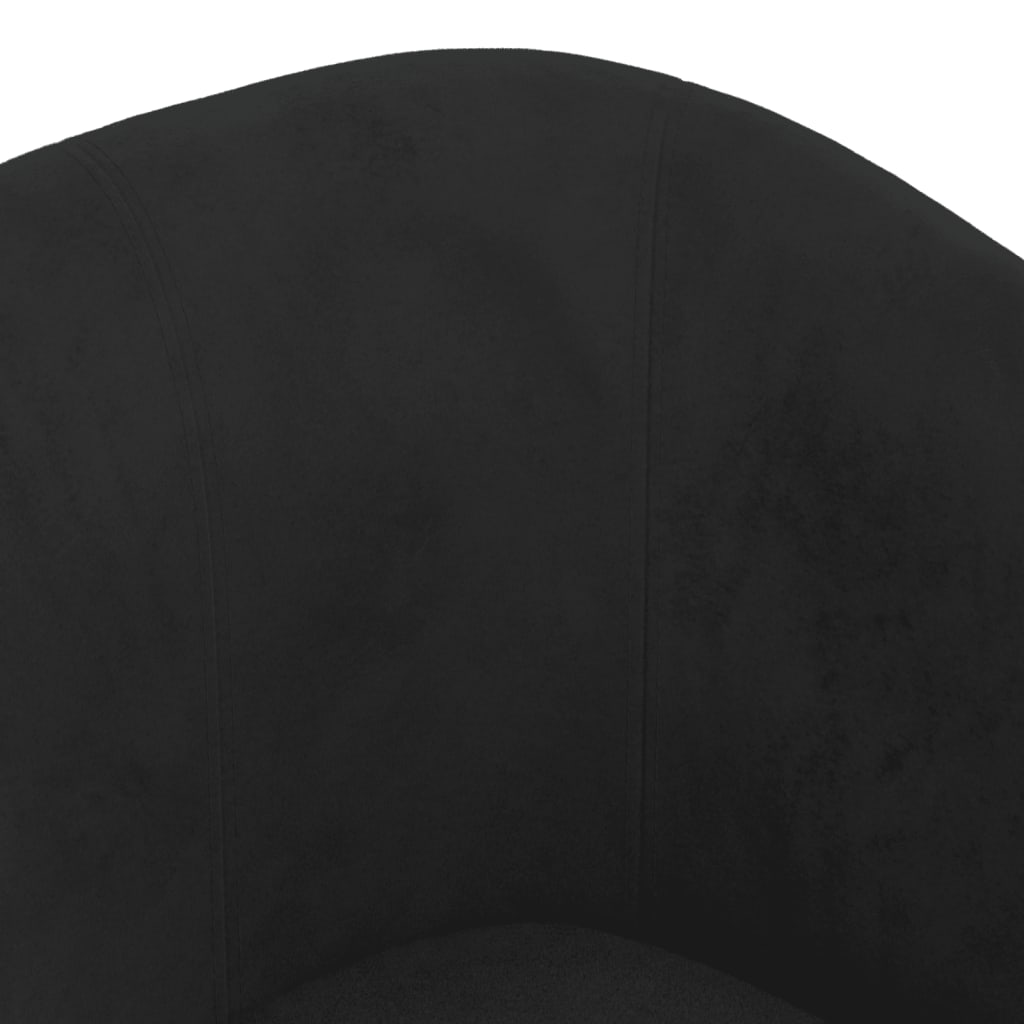 Chaise cabriolet avec repose-pied noir velours - XIOS