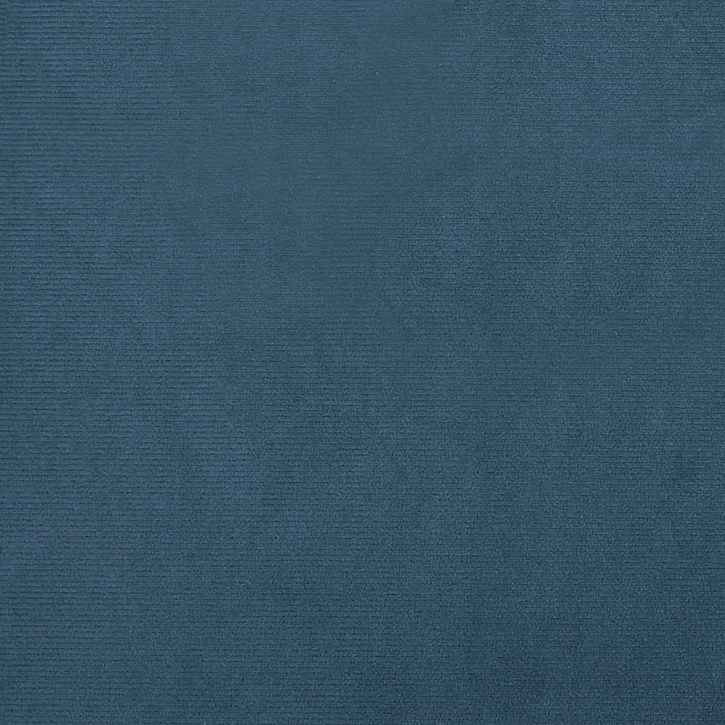 Fauteuil cabriolet avec repose-pied bleu foncé velours - XIOS