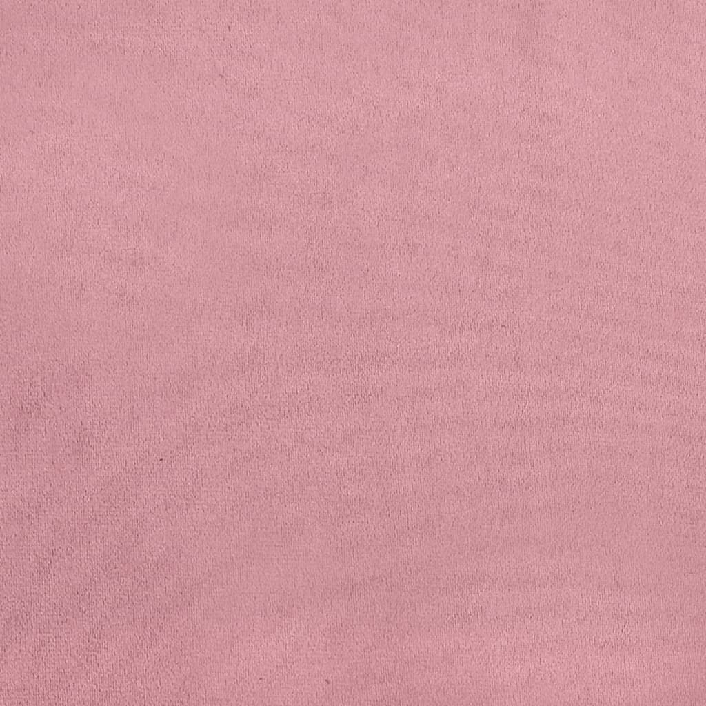 Fauteuil cabriolet avec repose-pied rose velours - XIOS