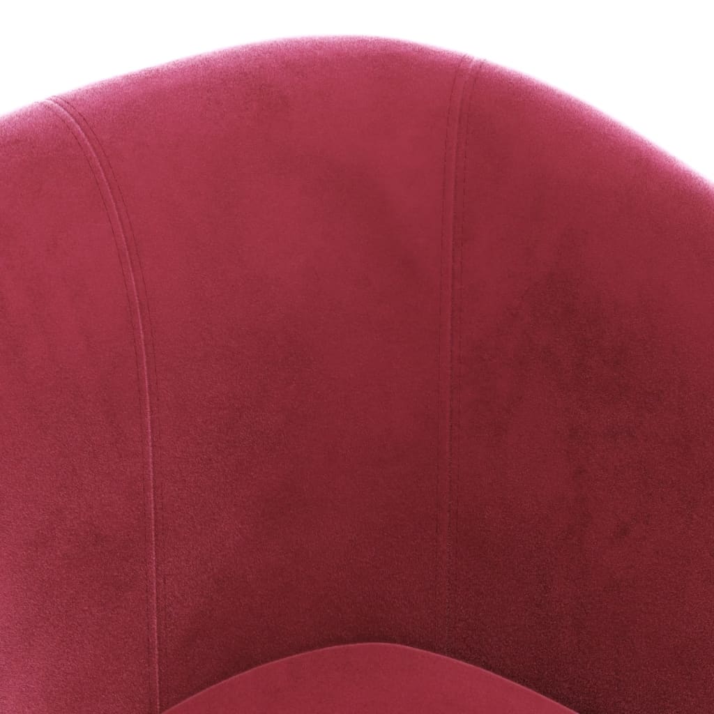 Fauteuil cabriolet avec repose-pied rouge bordeaux velours - XIOS