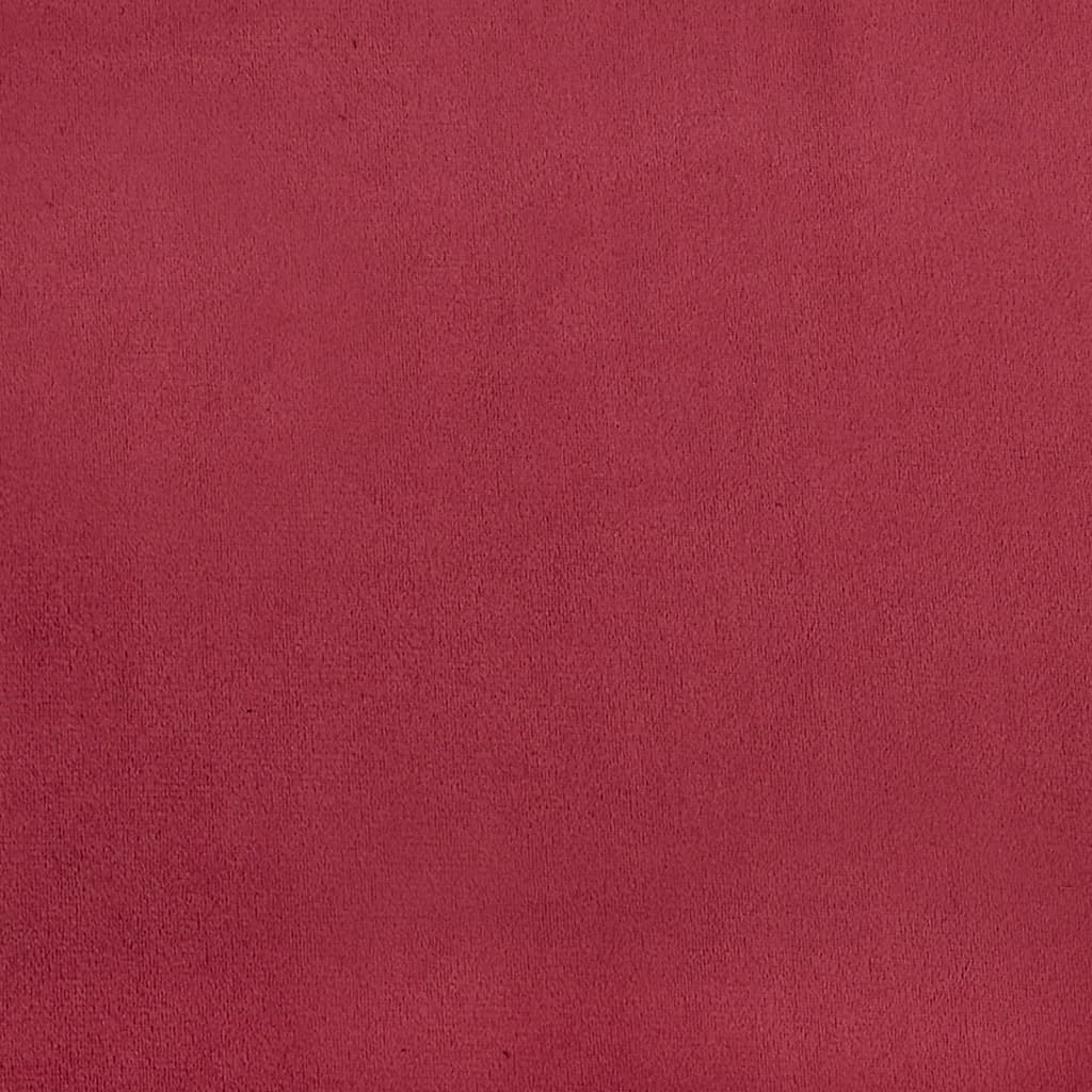 Fauteuil cabriolet avec repose-pied rouge bordeaux velours - XIOS