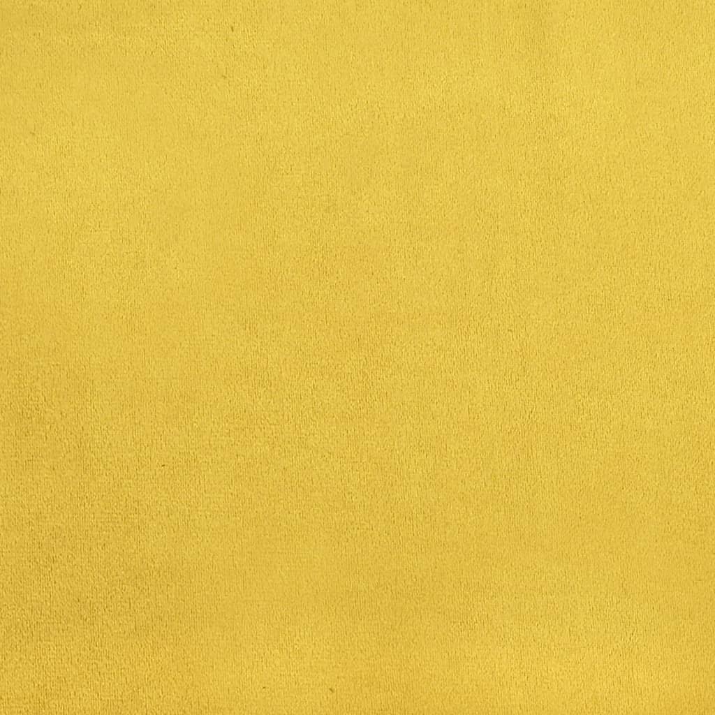 Fauteuil cabriolet avec repose-pied jaune velours - XIOS