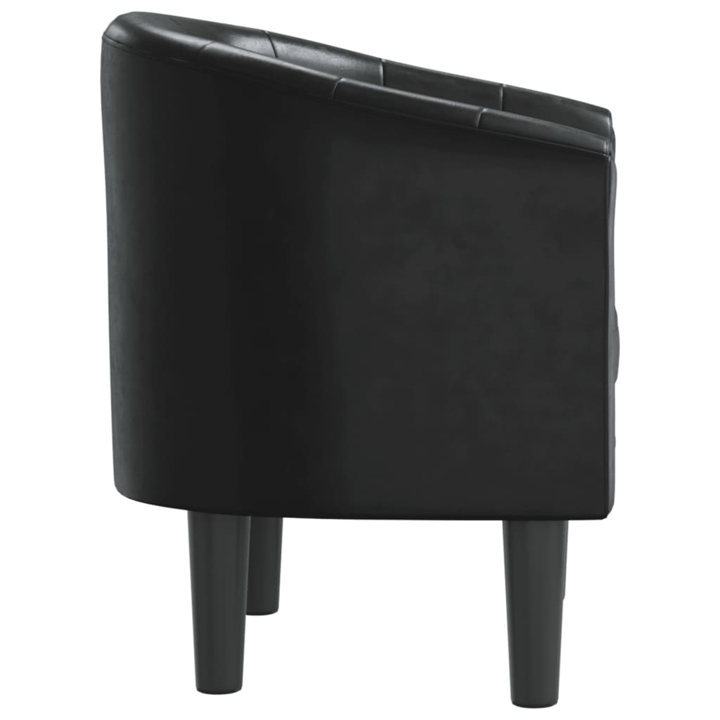 Chaise cabriolet noir similicuir