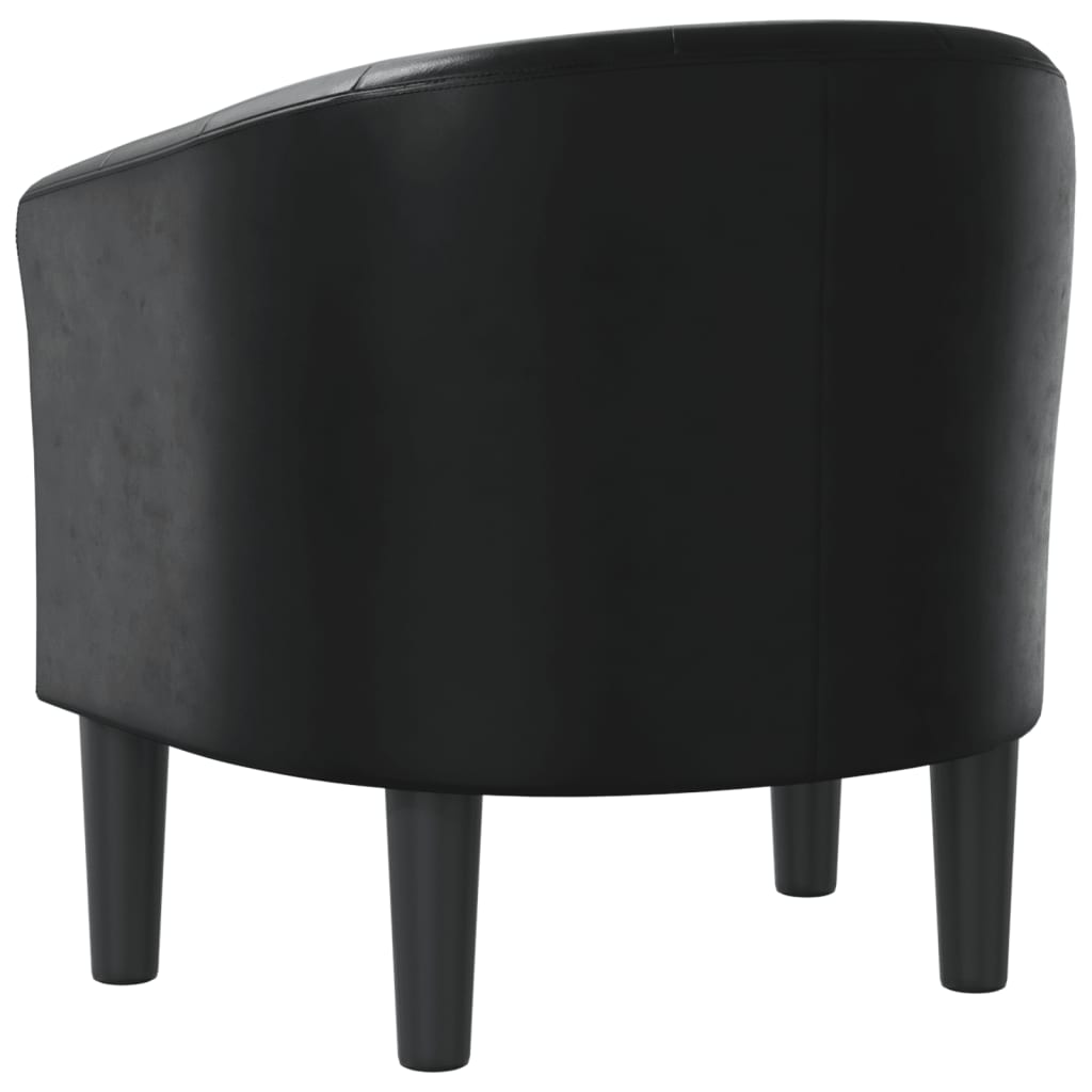 Chaise cabriolet noir similicuir