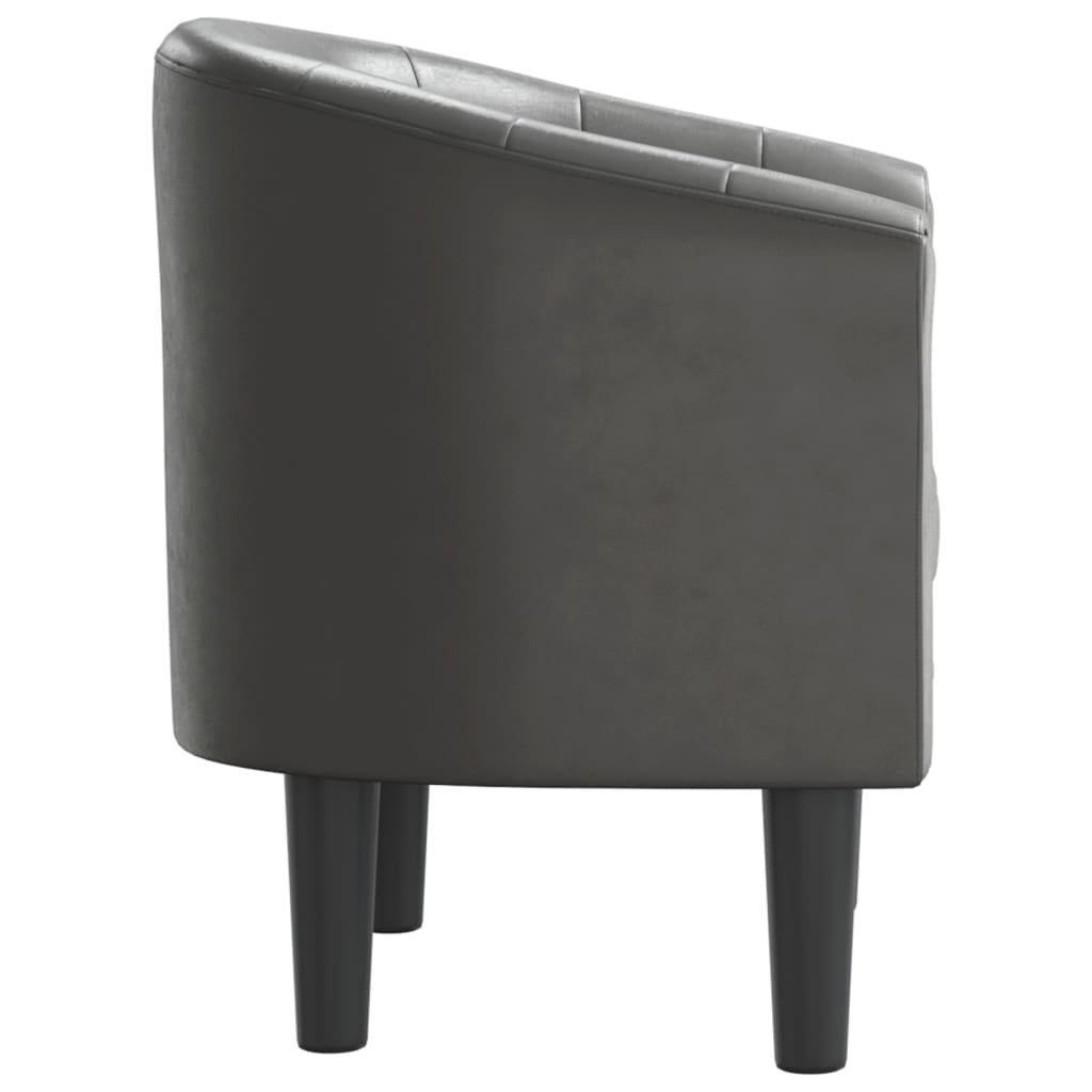 Fauteuil cabriolet gris similicuir - XIOS