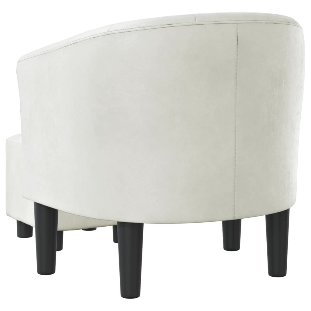 Chaise cabriolet avec repose-pied blanc similicuir - XIOS