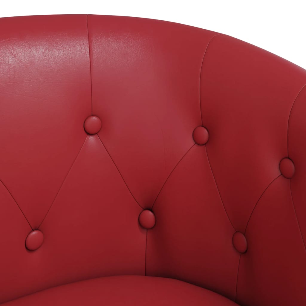 Chaise cabriolet avec repose-pied rouge bordeaux similicuir - XIOS