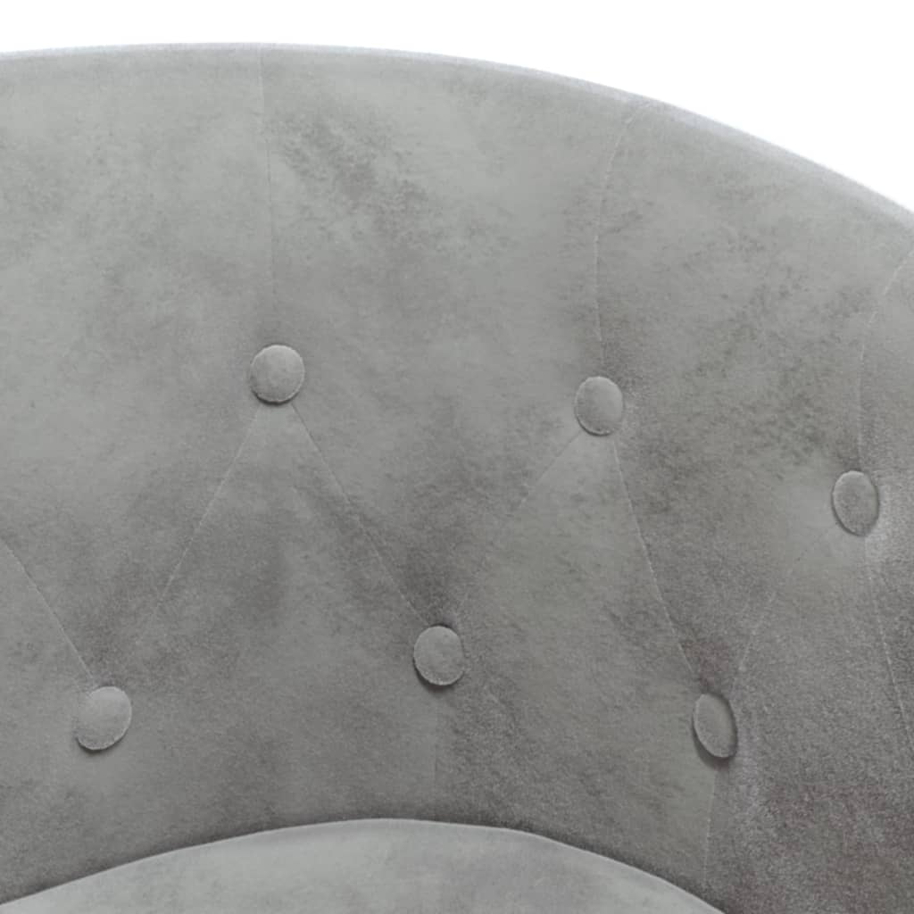 Chaise cabriolet gris clair velours - XIOS