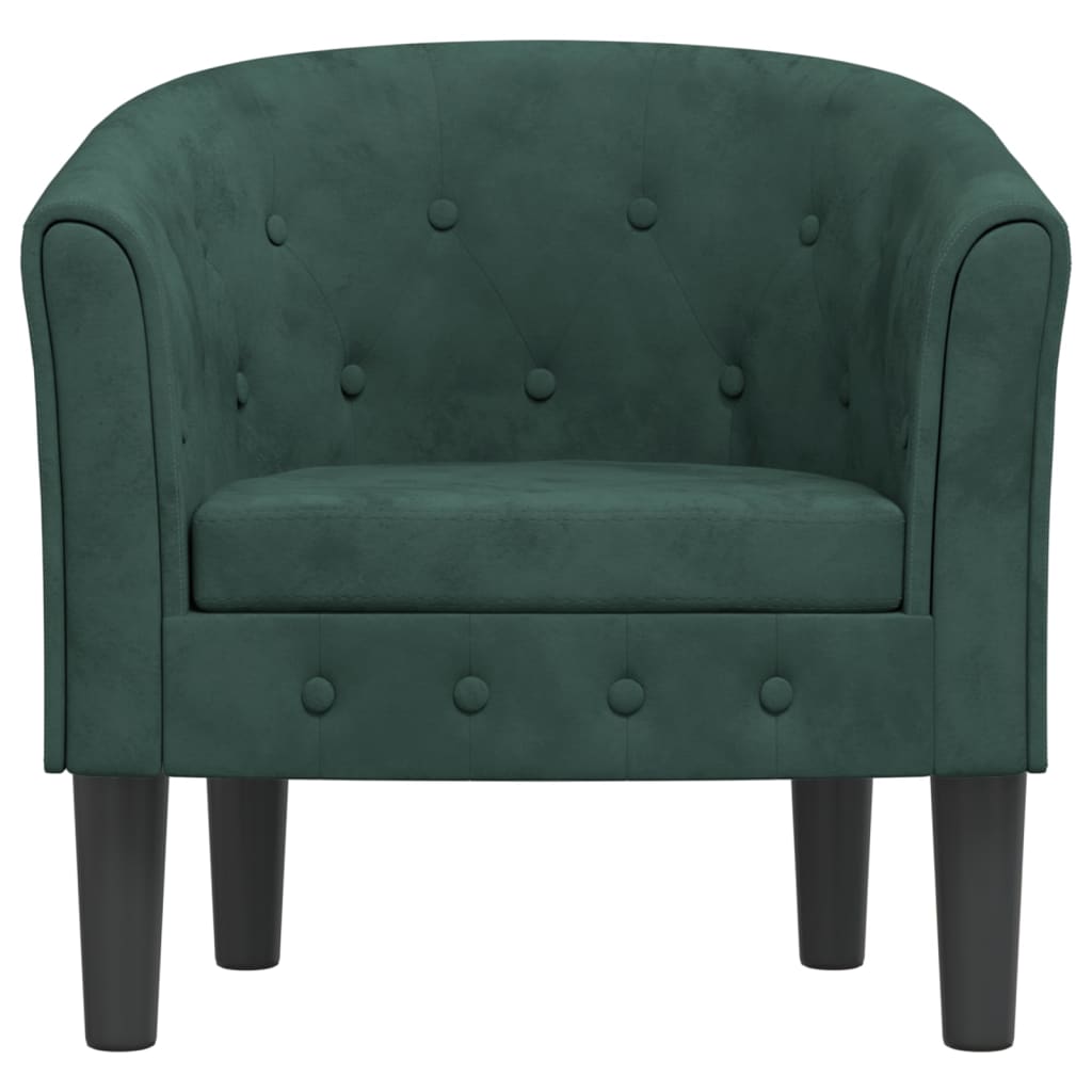 Fauteuil de massage vert foncé velours Fauteuils vidaXL