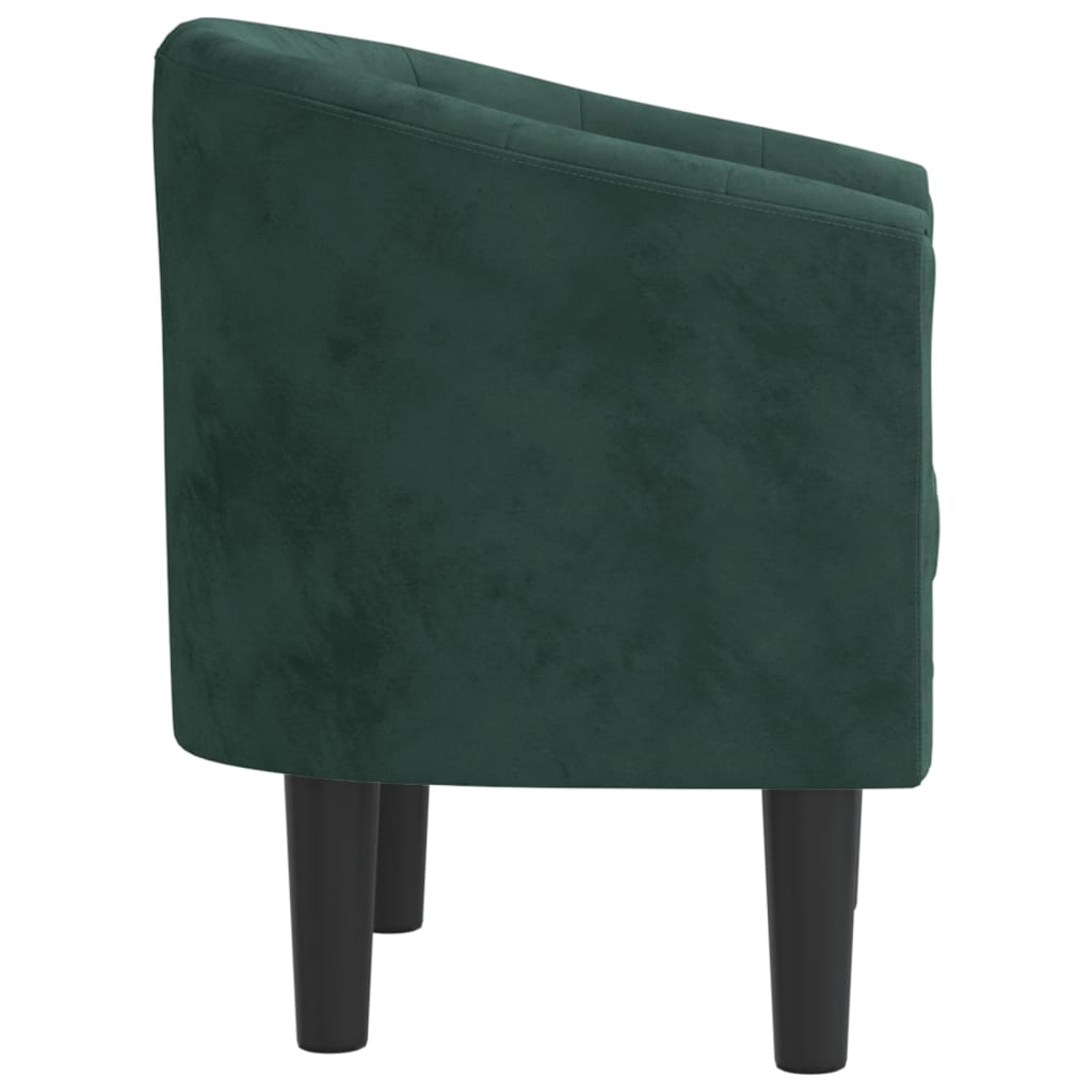 Fauteuil de massage vert foncé velours Fauteuils vidaXL