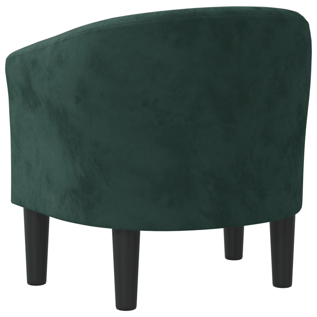Fauteuil de massage vert foncé velours Fauteuils vidaXL