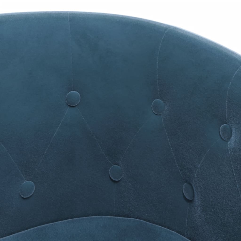 Chaise cabriolet bleu foncé velours