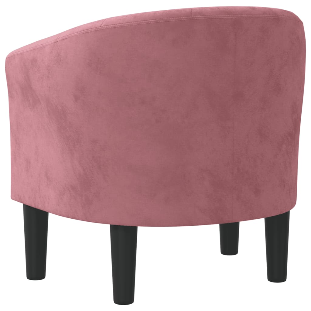 Fauteuil rose velours - XIOS