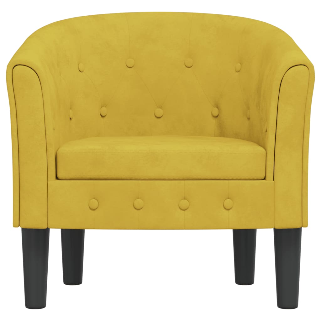 Fauteuil cabriolet jaune velours - XIOS
