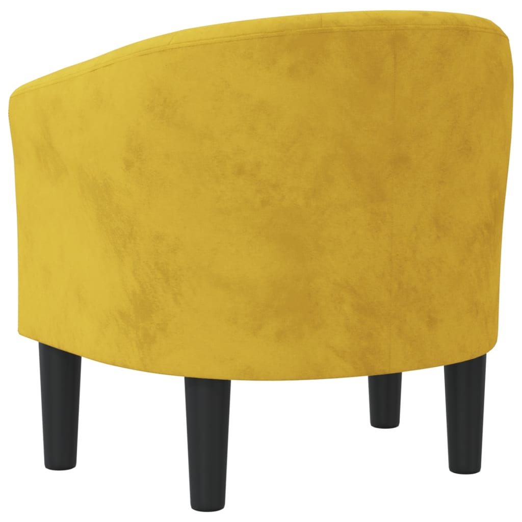 Fauteuil cabriolet jaune velours - XIOS