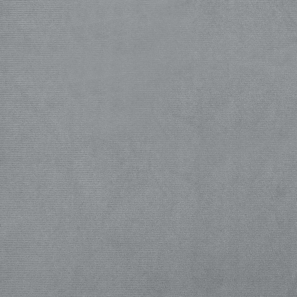 Fauteuil avec repose-pied gris foncé velours - XIOS