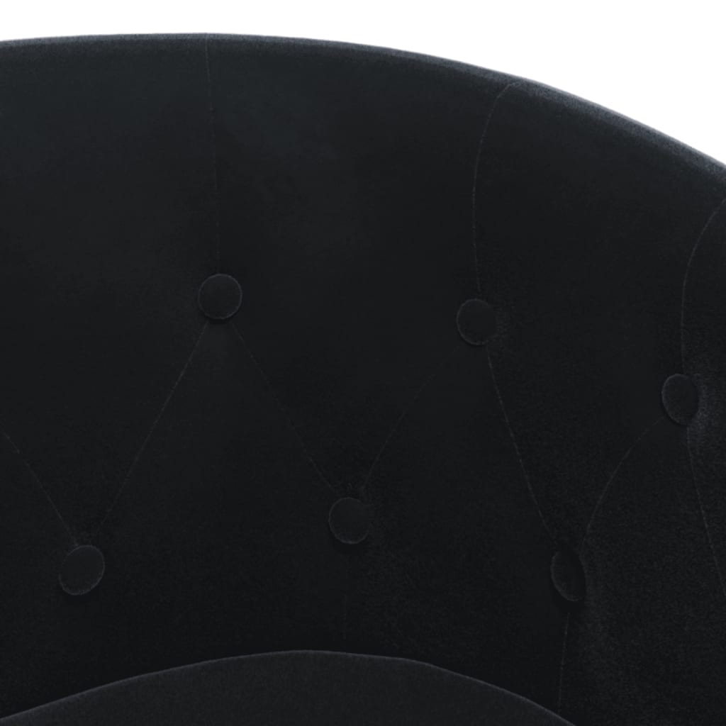 Fauteuil avec repose-pied noir velours - XIOS