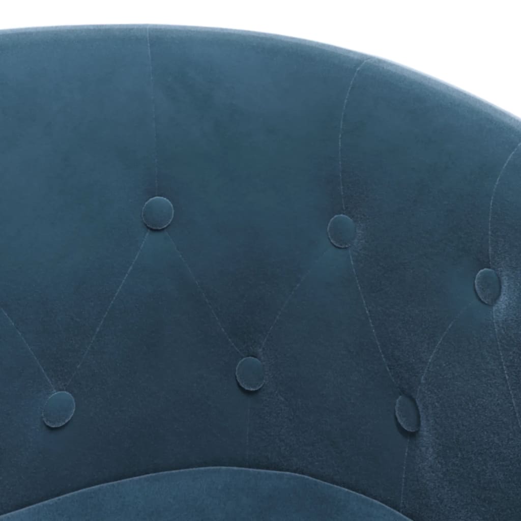 Fauteuil avec repose-pied bleu foncé velours - XIOS