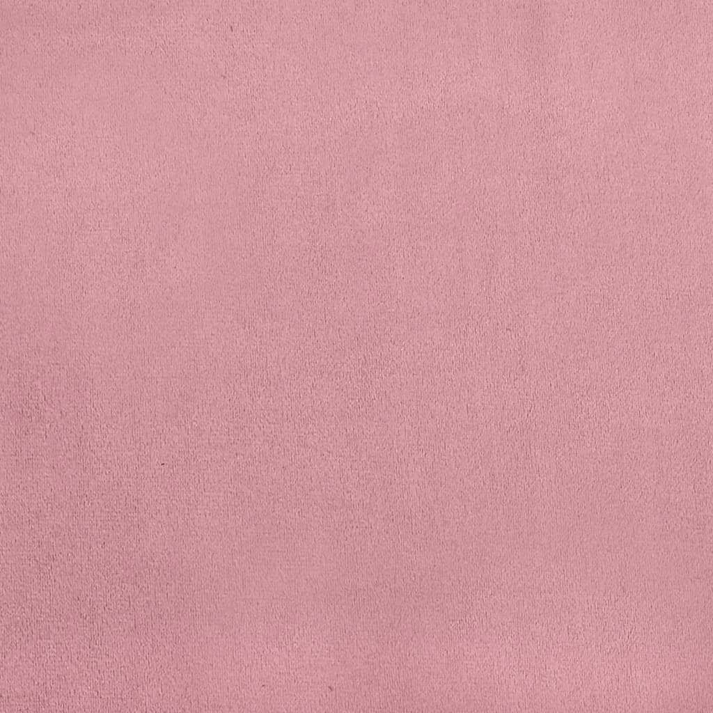 Fauteuil avec repose-pied rose velours - XIOS