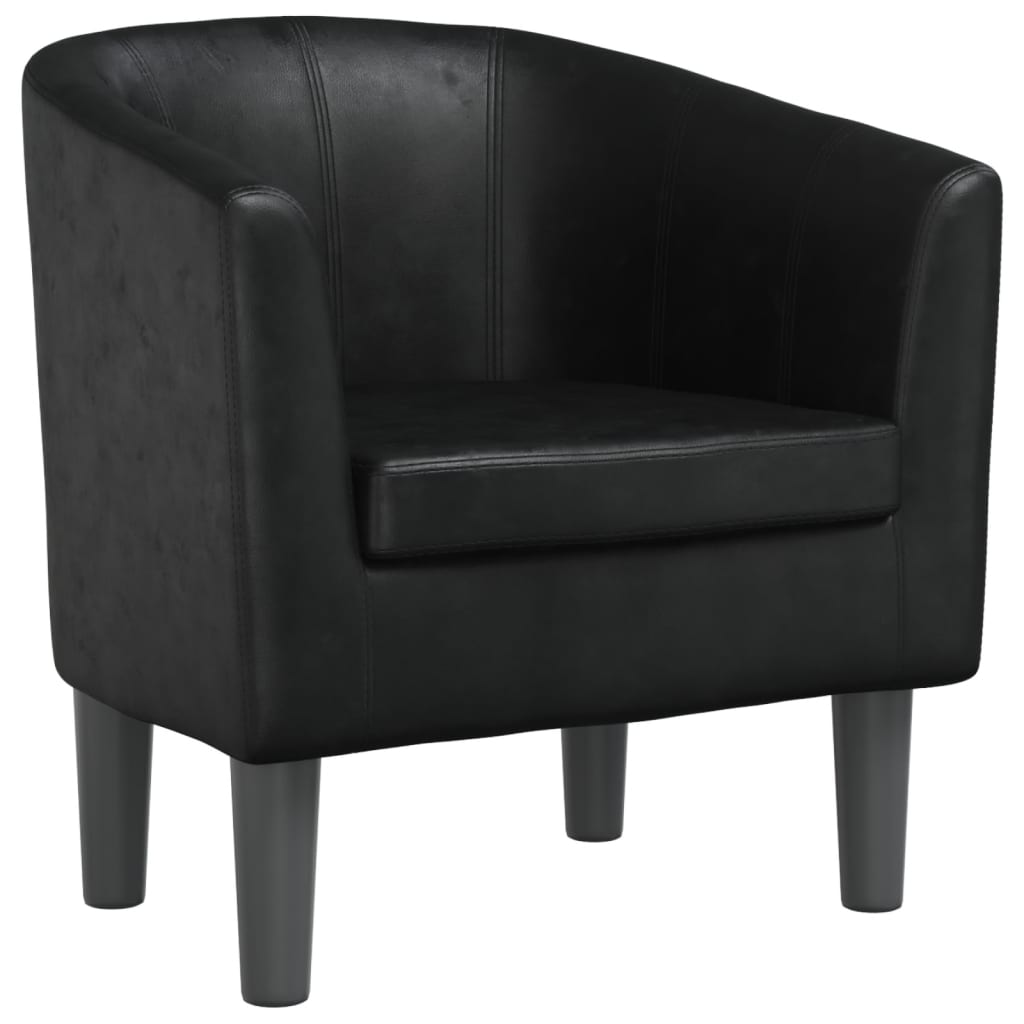 Fauteuil noir similicuir