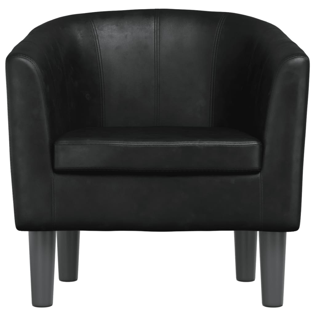 Fauteuil noir similicuir