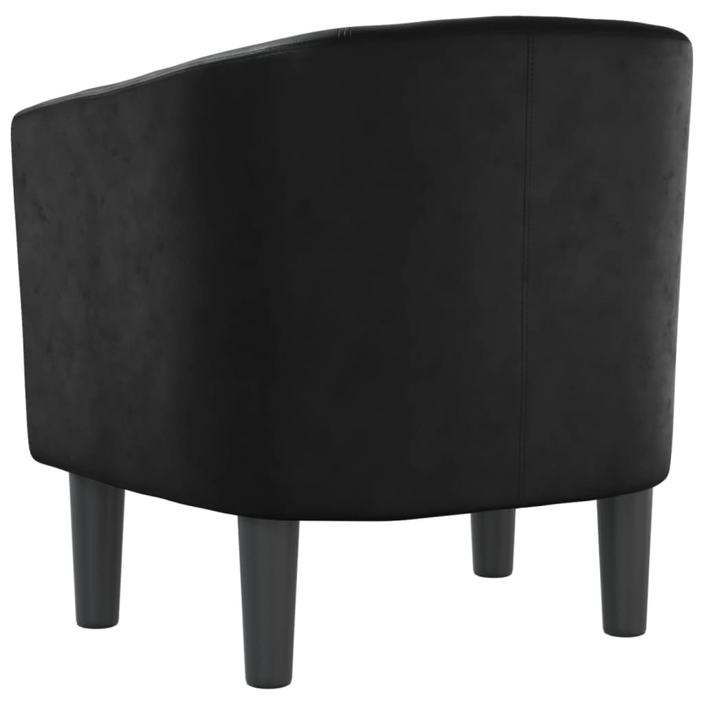 Fauteuil noir similicuir