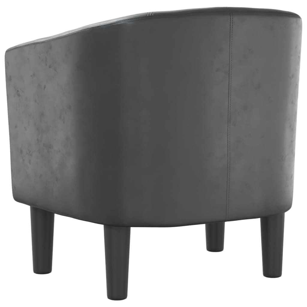 Fauteuil cabriolet gris similicuir - XIOS