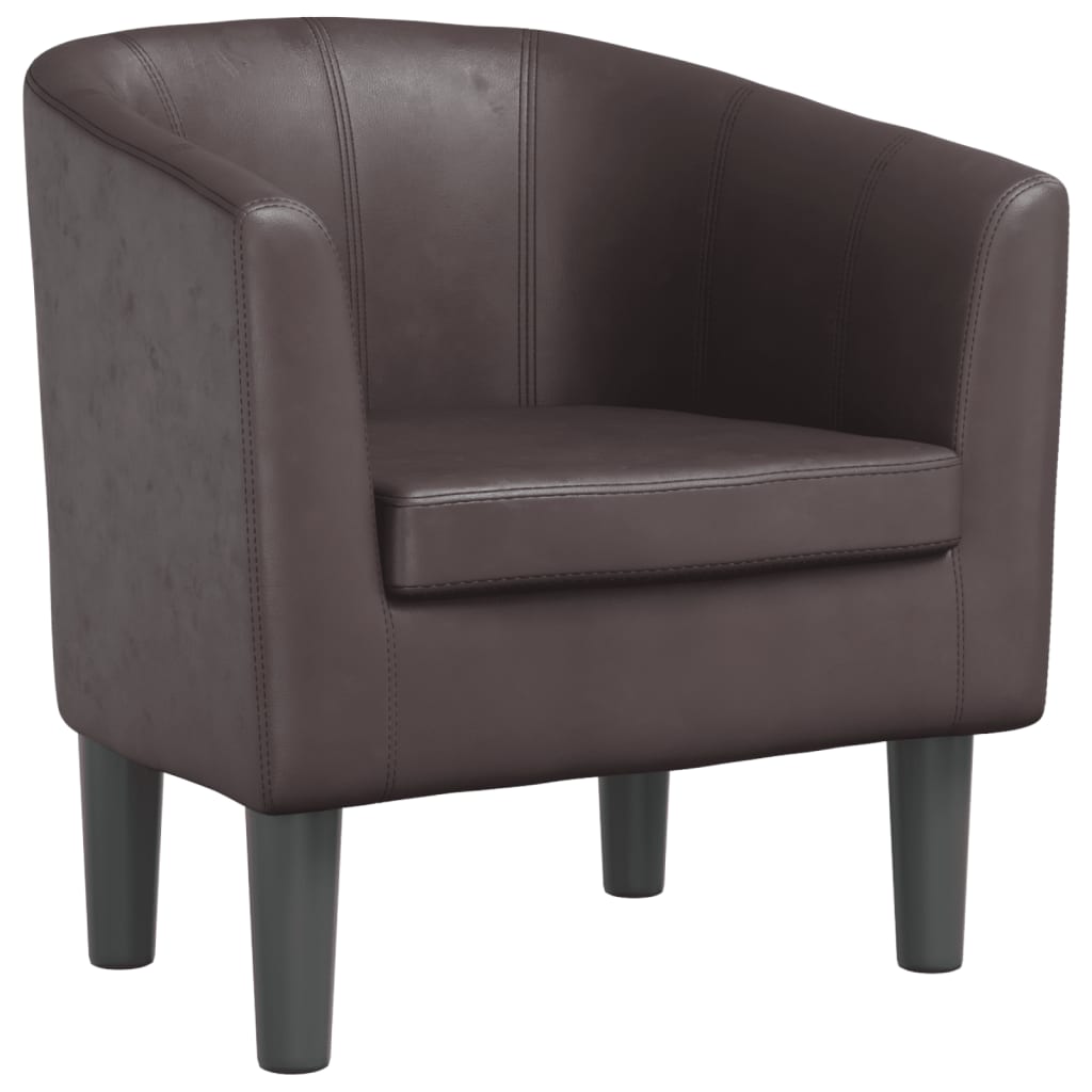 Fauteuil marron similicuir - XIOS