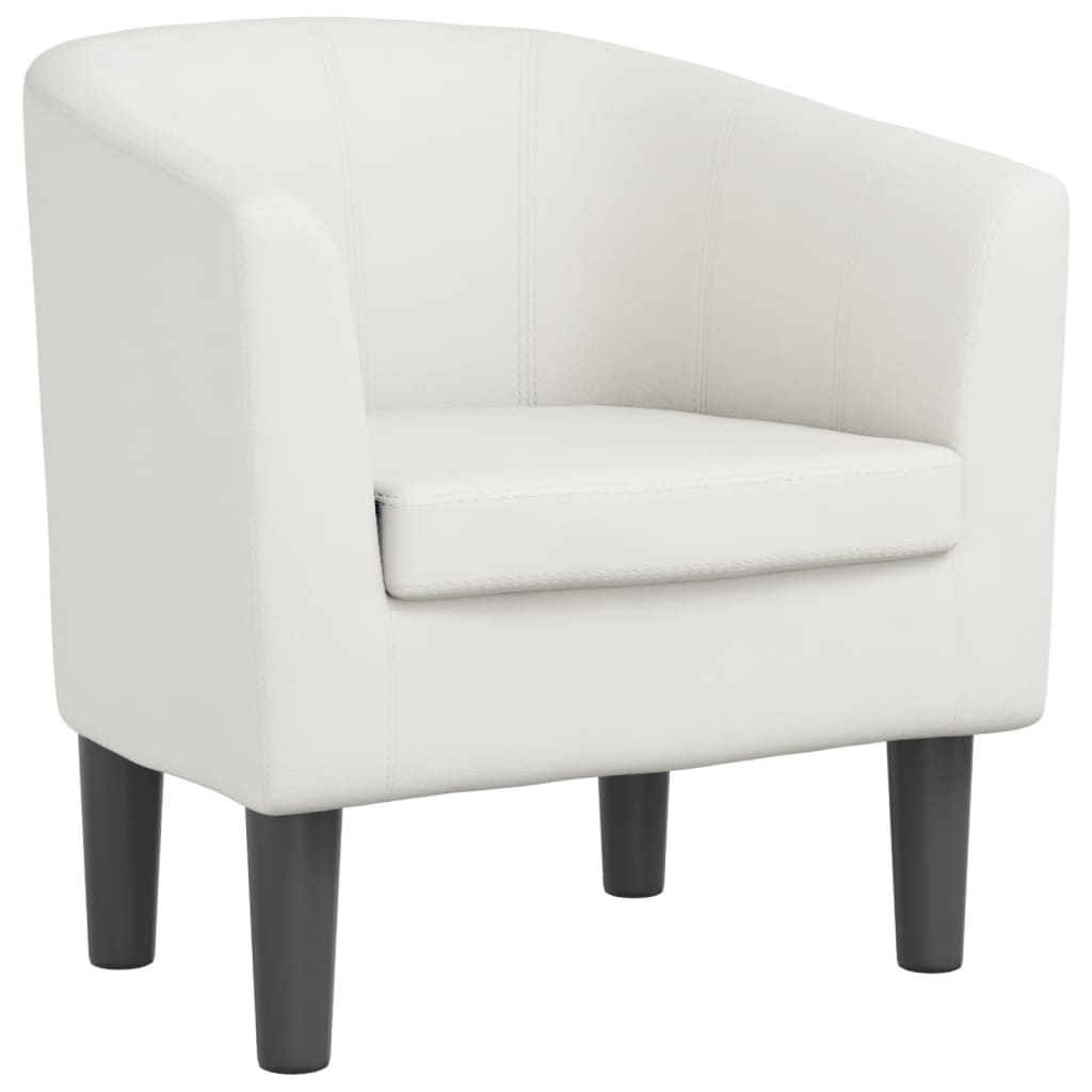 Fauteuil blanc similicuir - XIOS