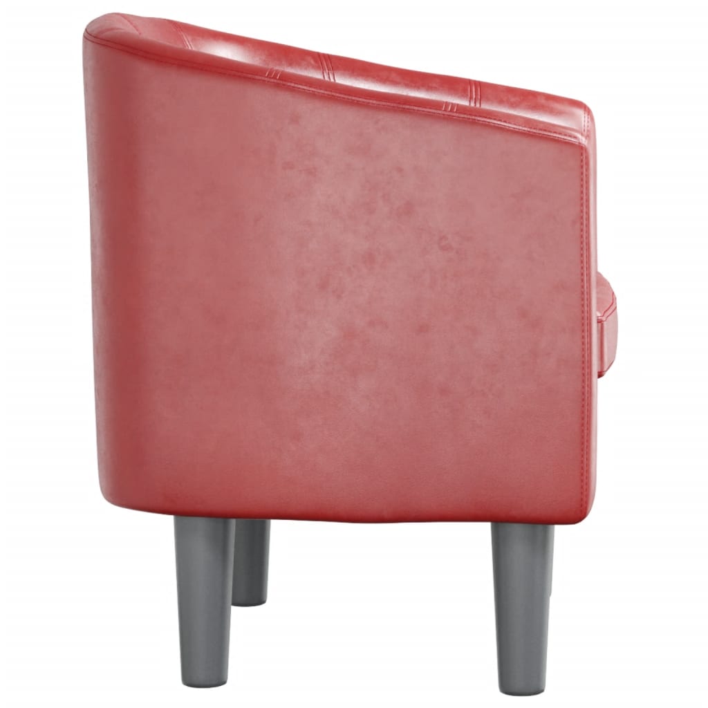 Fauteuil cabriolet rouge bordeaux similicuir - XIOS