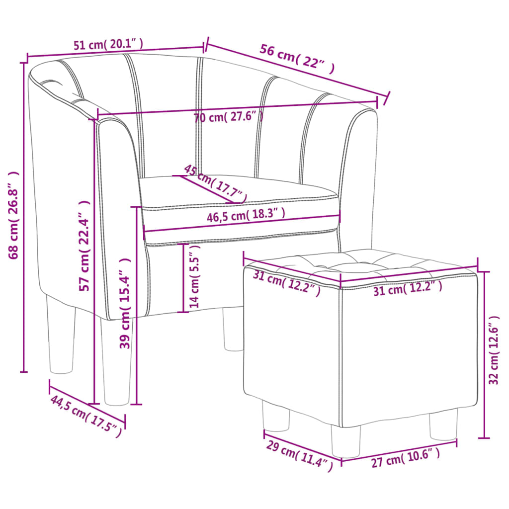 Fauteuil avec repose-pied blanc similicuir - XIOS