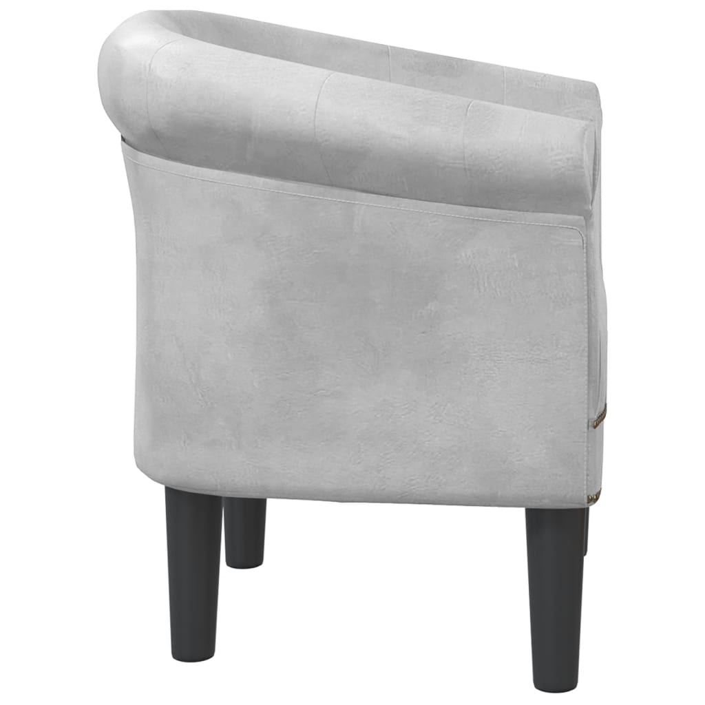Fauteuil argenté similicuir - XIOS