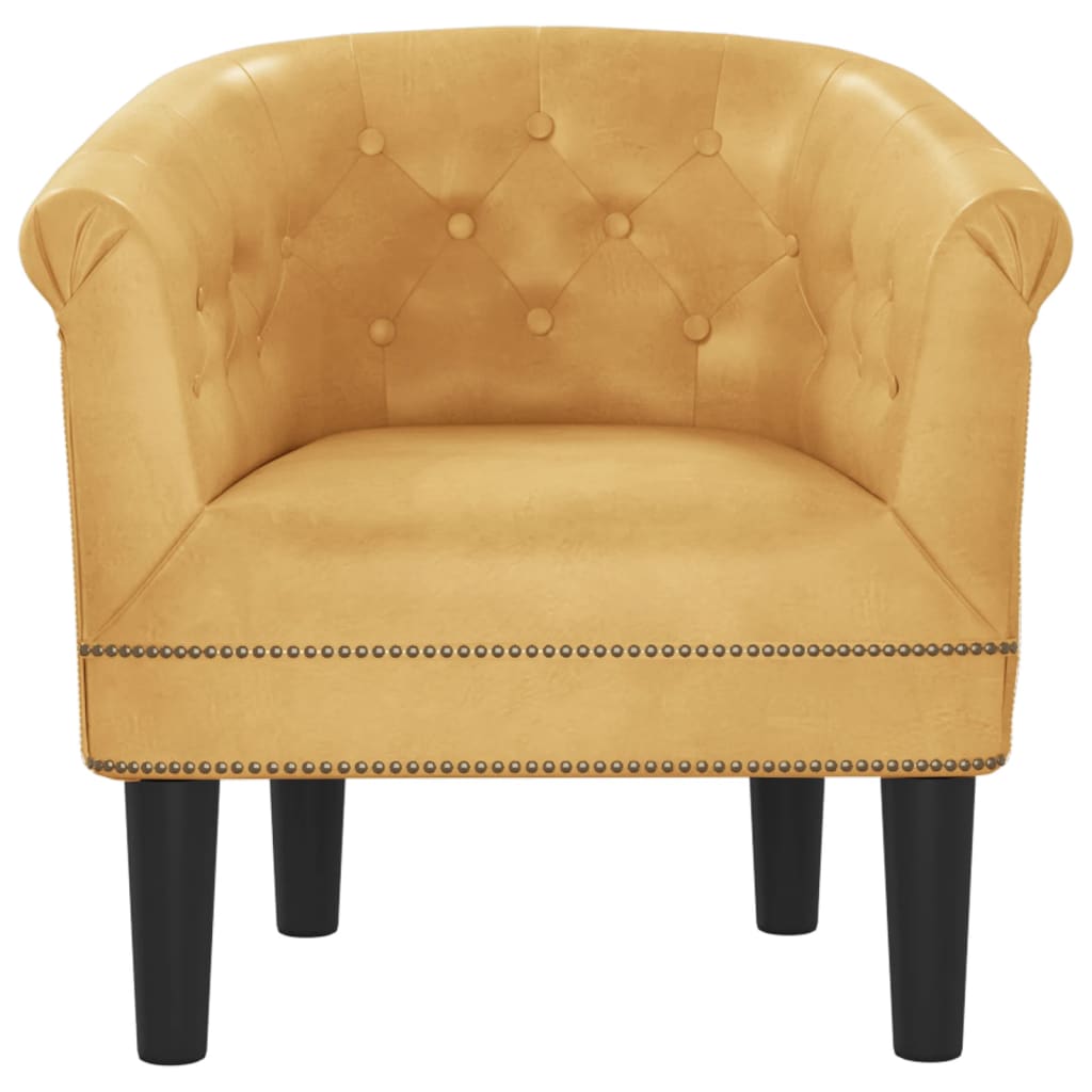 Fauteuil doré similicuir - XIOS
