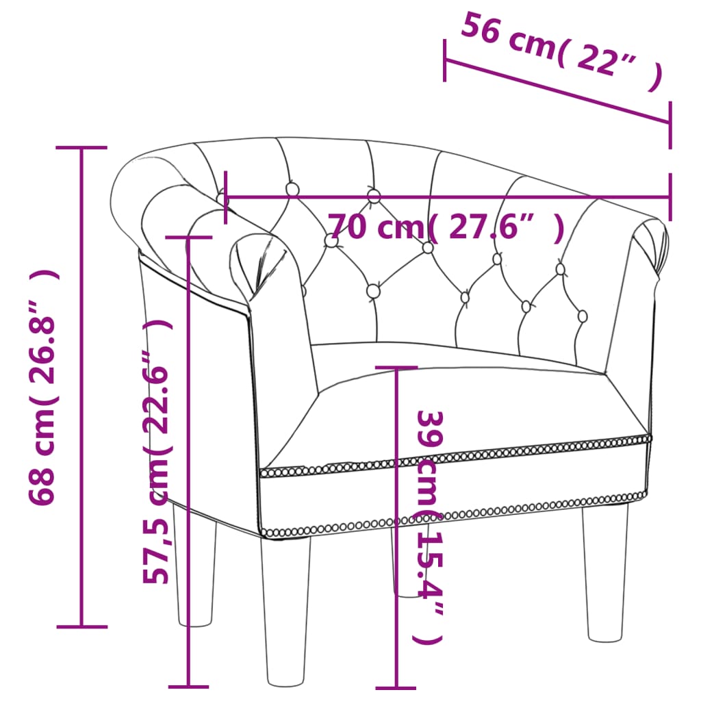 Fauteuil doré similicuir - XIOS
