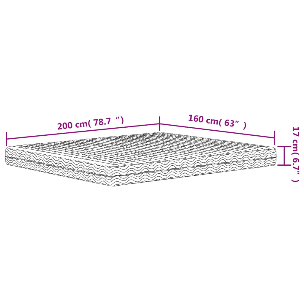 Matelas en mousse blanc 160x200 cm dureté H2 H3 - XIOS