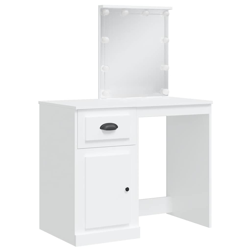 Coiffeuse avec lumières LED blanc 90x42x132,5 cm - XIOS