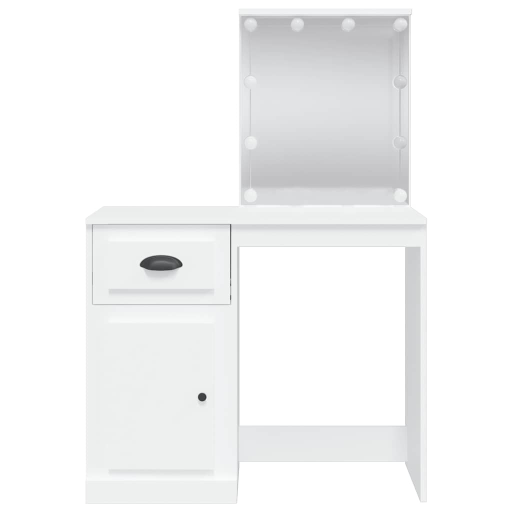 Coiffeuse avec lumières LED blanc 90x42x132,5 cm - XIOS