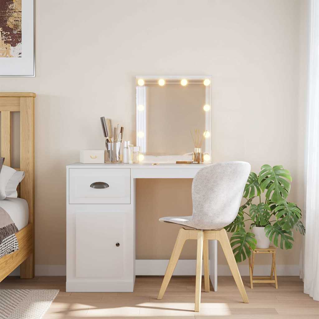 Coiffeuse avec lumières LED blanc 90x42x132,5 cm - XIOS