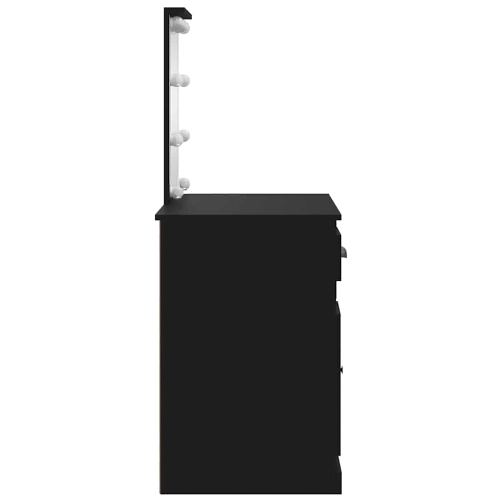 Coiffeuse avec lumières LED noir 90x42x132,5cm - XIOS
